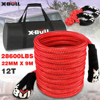 X-BULL Kinetic Rope 22mm x 9m Snatch Strap Recovery Kit Dyneema Tow Winch Auto Accessories Kings Warehouse 