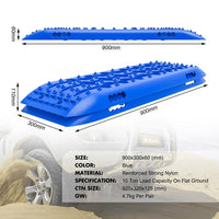 X-BULL KIT1 Recovery track Board Traction Sand trucks strap mounting 4x4 Sand Snow Car BLUE Sports & Fitness Kings Warehouse 