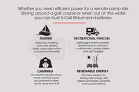 X-CELL 100Ah 12v Lithium Battery LiFePO4 Iron Phosphate Deep Cycle Camping 4WD Kings Warehouse 