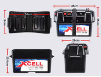 X-CELL Deep Cycle Battery Box Marine Storage Case 12v Camper Camping Boat Power Kings Warehouse 