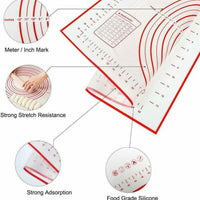 X Large Silicone Pastry Mat Thick Non Stick Baking Mat with Measurement 40*60 cm Fondant Mat Counter Mat Dough Rolling Mat Oven Liner Pie Crust Mat Red Home & Garden Kings Warehouse 