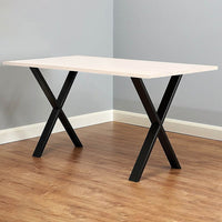 X Shaped Table Bench Desk Legs Retro Industrial Design Fully Welded Furniture Kings Warehouse 