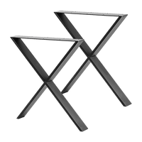 X Shaped Table Bench Desk Legs Retro Industrial Design Fully Welded Furniture Kings Warehouse 