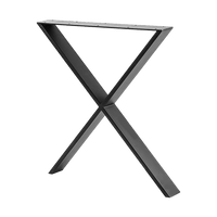 X Shaped Table Bench Desk Legs Retro Industrial Design Fully Welded Furniture Kings Warehouse 