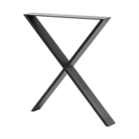X Shaped Table Bench Desk Legs Retro Industrial Design Fully Welded Kings Warehouse 