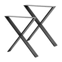 X Shaped Table Bench Desk Legs Retro Industrial Design Fully Welded