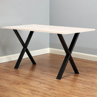 X Shaped Table Bench Desk Legs Retro Industrial Design Fully Welded Kings Warehouse 