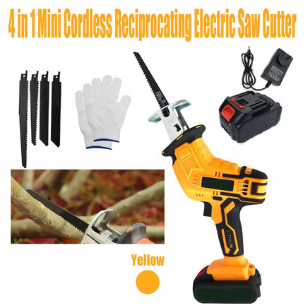 Yellow Cordless Electric Reciprocating Saw Cutter w+ Blades For Makita Battery Tools Kings Warehouse 