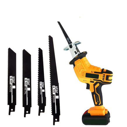 Yellow Cordless Electric Reciprocating Saw Cutter w+ Blades For Makita Battery Tools Kings Warehouse 