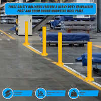 Yellow Heavy Duty Steel Bollard Post Home & Garden Kings Warehouse 