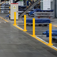 Yellow Heavy Duty Steel Bollard Post Home & Garden Kings Warehouse 