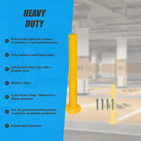 Yellow Heavy Duty Steel Bollard Post Home & Garden Kings Warehouse 