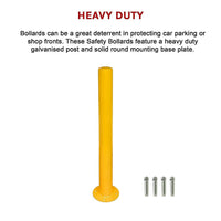 Yellow Heavy Duty Steel Bollard Post Home & Garden Kings Warehouse 