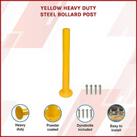 Yellow Heavy Duty Steel Bollard Post Kings Warehouse 