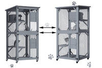 YES4PETS 173cm Pet Cat Bird Shelter Condo with Escape Door Wooden Kitten Cage House Pet Care Kings Warehouse 