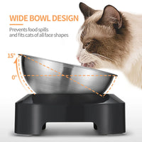 YES4PETS Medium Stainless Steel Pet Bowl Water Bowls Portable Anti Slip Skid Feeder Dog Rabbit Cat Pet Care Kings Warehouse 