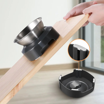 YES4PETS Medium Stainless Steel Pet Bowl Water Bowls Portable Anti Slip Skid Feeder Dog Rabbit Cat Pet Care Kings Warehouse 
