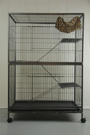 YES4PETS Pet 140cm 4 Level Bird Ferret Parrot Cage Aviary Cat Castor Pet Care Kings Warehouse 