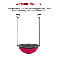 Yoga Balance Trainer Exercise Ball for Arm, Leg, Core Workout with Pump, 2 Resistance Bands Sports & Fitness Kings Warehouse 
