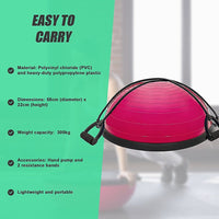 Yoga Balance Trainer Exercise Ball for Arm, Leg, Core Workout with Pump, 2 Resistance Bands Sports & Fitness Kings Warehouse 