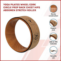 Yoga Pilates Wheel Cork Circle Prop Back Chest Hips Abdomen Stretch Roller Kings Warehouse 