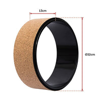 Yoga Pilates Wheel Cork Circle Prop Back Chest Hips Abdomen Stretch Roller Sports & Fitness Kings Warehouse 