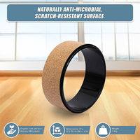 Yoga Pilates Wheel Cork Circle Prop Back Chest Hips Abdomen Stretch Roller Sports & Fitness Kings Warehouse 