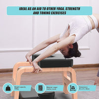 Yoga Stool Inversion Multi-Purpose Chair For Headstands Sports & Fitness Kings Warehouse 