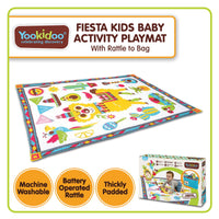 Yookidoo Fiesta Kids Baby Activity Playmat To Bag With Musical Rattle Padded Baby & Kids Kings Warehouse 