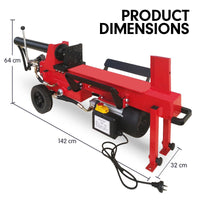 Yukon 12t Electric Hydraulic Log Splitter Wood Timber Firewood Block Cutter Kings Warehouse 