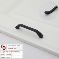 Zinc Kitchen Cabinet Handles Bar Drawer Handle Pull black color hole to hole 96MM Kings Warehouse 