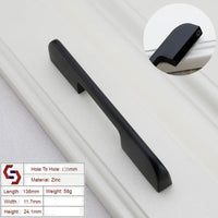 Zinc Kitchen Cabinet Handles Drawer Bar Handle Pull BLACK hole to hole size 128mm Kings Warehouse 