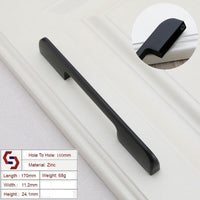 Zinc Kitchen Cabinet Handles Drawer Bar Handle Pull BLACK hole to hole size 160mm Kings Warehouse 