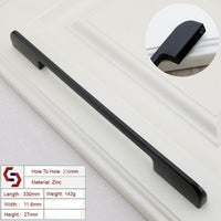 Zinc Kitchen Cabinet Handles Drawer Bar Handle Pull BLACK hole to hole size 320mm Kings Warehouse 