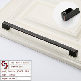 Zinc Kitchen Cabinet Handles Drawer Bar Handle Pull black+copper color hole to hole size 320mm Kings Warehouse 