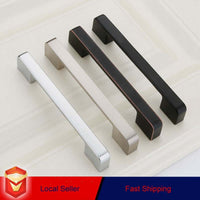 Zinc Kitchen Cabinet Handles Drawer Bar Handle Pull brushed silver color hole to hole size 256mm Kings Warehouse 