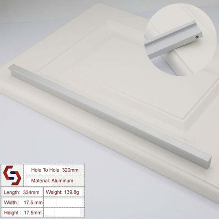 Zinc Kitchen Cabinet Handles Drawer Bar Handle Pull Silver 320mm Kings Warehouse 