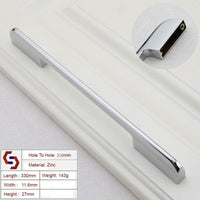Zinc Kitchen Cabinet Handles Drawer Bar Handle Pull silver color hole to hole size 320mm Kings Warehouse 
