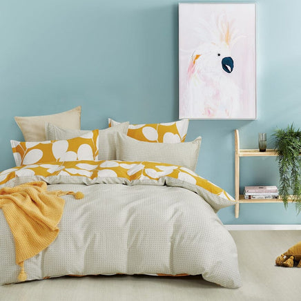 Zoey 100% cotton reversible quilt cover set-queen size Home & Garden Kings Warehouse 