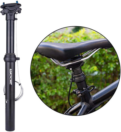 ZOOM SPD-801 Dropper Seatpost Adjustable Height via Thumb Remote Lever - External Cable 30.9 Diameter 100mm Travel Sports & Fitness Kings Warehouse 