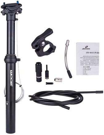 ZOOM SPD-801 Dropper Seatpost Adjustable Height via Thumb Remote Lever - External Cable 30.9 Diameter 100mm Travel Sports & Fitness Kings Warehouse 