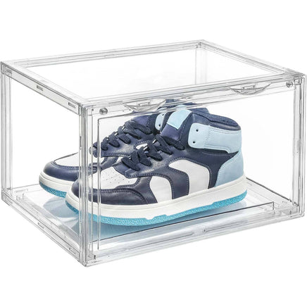 1 Pack Large Acrylic Shoe Box Storage Side Door Open Stackable Boxes Transparent Clear Display Case Kings Warehouse 