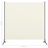 1-Panel Room Divider Cream White 175x180 cm Kings Warehouse 