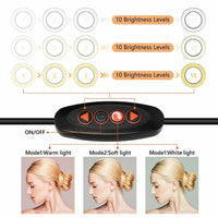 10" Dimmable LED Ring Light Tripod Stand for Phone Makeup Live Selfie Kings Warehouse 