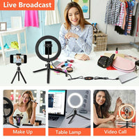 10" Dimmable LED Ring Light Tripod Stand for Phone Makeup Live Selfie Kings Warehouse 
