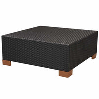 10 Piece Garden Lounge Set with Cushions Poly Rattan Black Kings Warehouse 