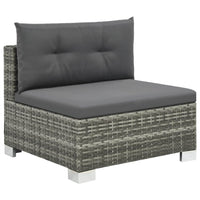 10 Piece Garden Lounge Set with Cushions Poly Rattan Grey Kings Warehouse 