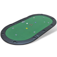 10-Player Foldable Poker Tabletop Green Kings Warehouse 