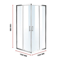 1000 x 1000mm Sliding Door Nano Safety Glass Shower Screen By Della Francesca Kings Warehouse 