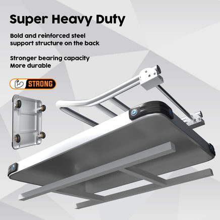 1000KG Capacity Heavy Duty Foldable Platform Truck Flatbed Push Cart Steel Dolly Trolley Cart Brake Kings Warehouse 